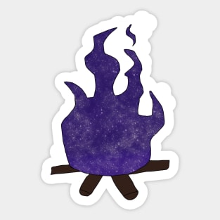 Purple Starry Flame Sticker